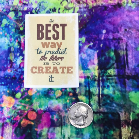 Predict The Future Motivational Mini Poster Stickers Decor - Picture 3 of 4